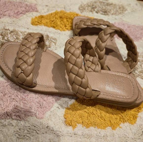 DV Dolce Vita Jocee Double Band Strap Braided Sandal 8 Lightweight Travel Beach - Picture 12 of 15